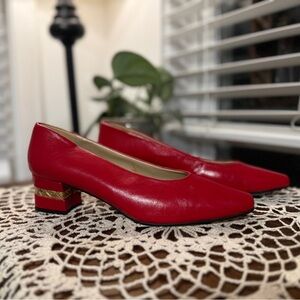 Vintage Sergio Zelcer Spanish leather red heels